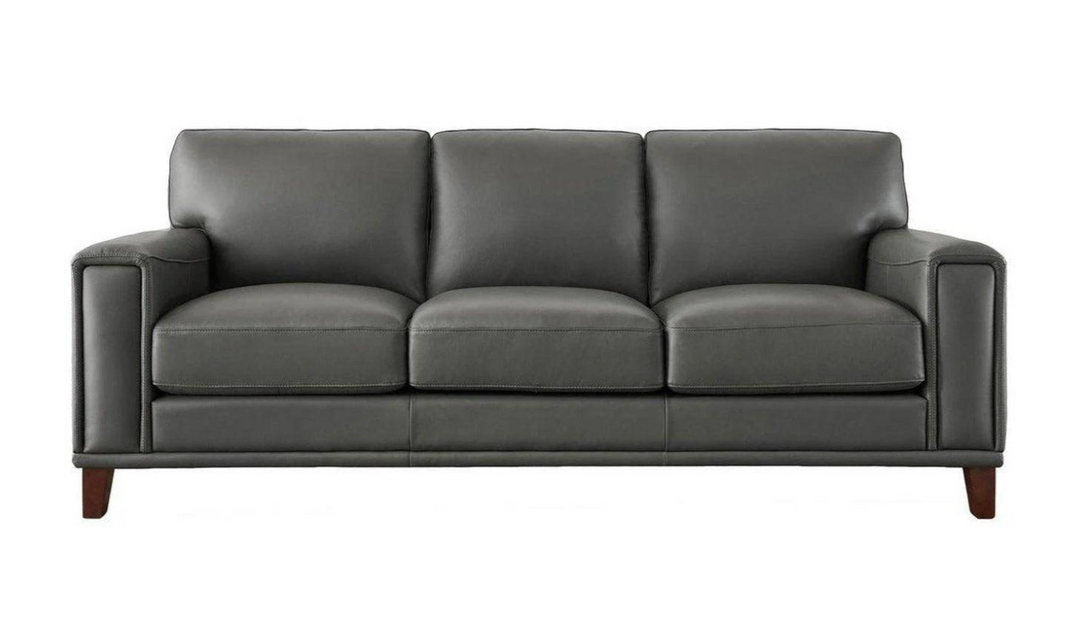 Hayward 3-Seater Leather Sofa In Gray-Jennifer Furniture