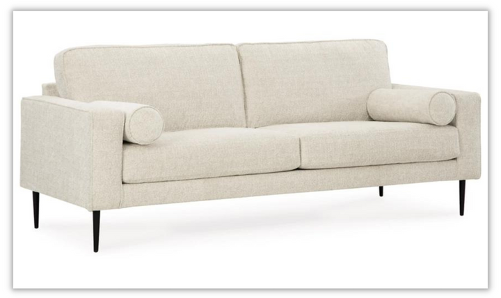 Hazela 3-seater Fabric Upholstered Sofa in Sandstone