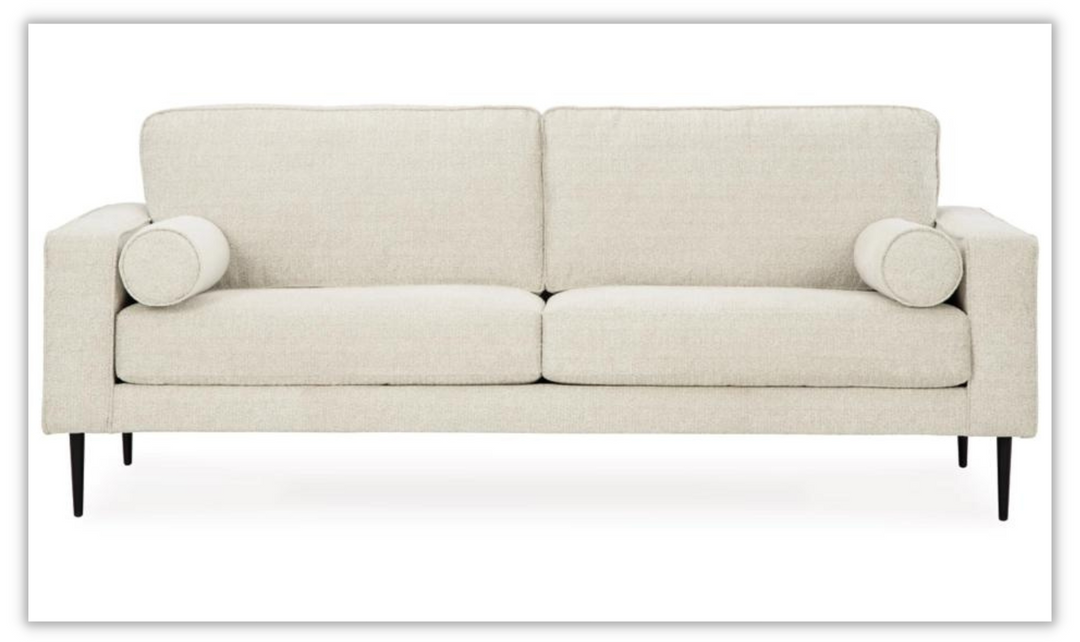 Hazela 3-seater Fabric Upholstered Sofa in Sandstone