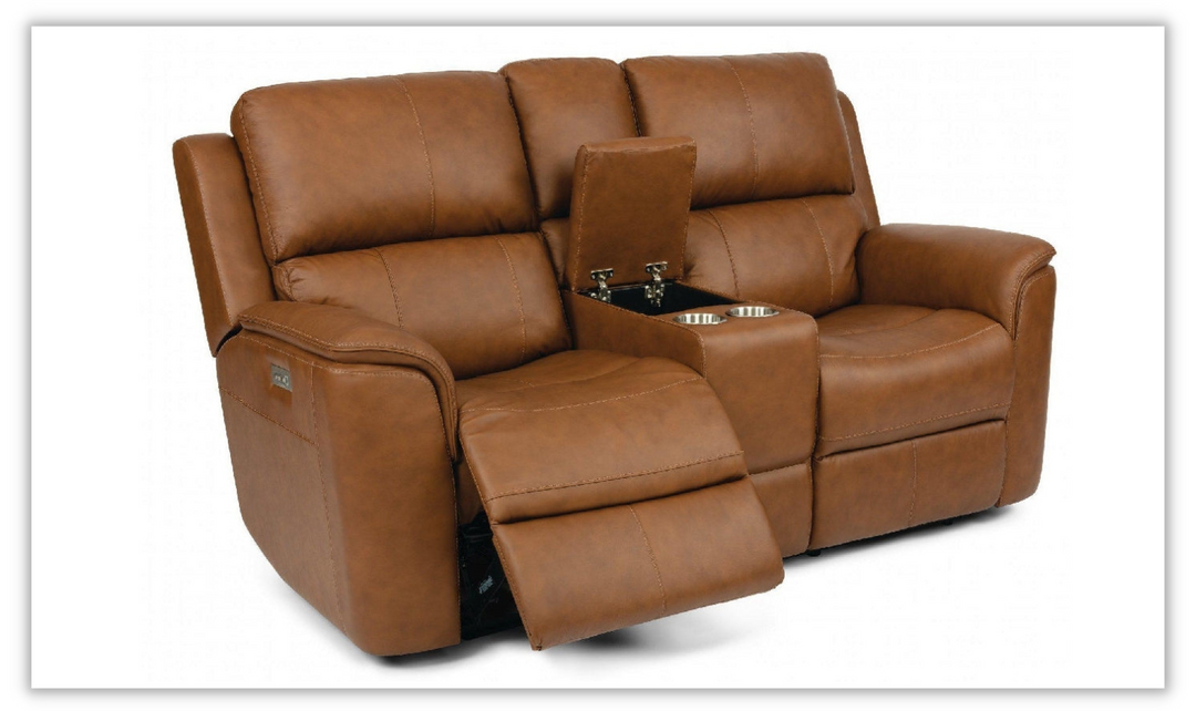 Flexsteel Henry Loveseat With Power Reclining And Headrests