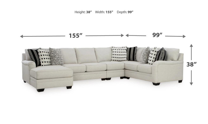 Huntsworth Sectional Sofa With Chaise In Gray