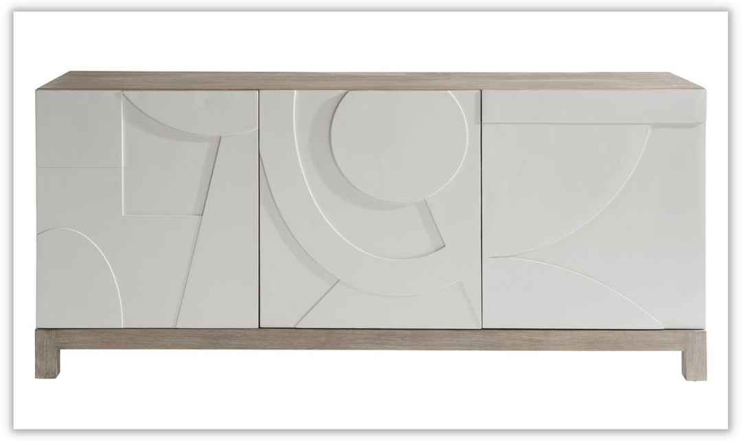 Interiors Brindisi 3-Door Buffet with Cabinets in White