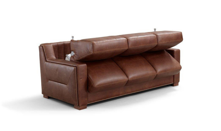 Alaves Italian Leather Queen Sleeper Sofa - Luxury Overnight Collection