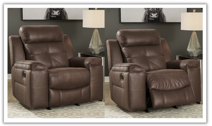 Ashley  Jesolo Leather Manual Pull-Tab Rocker Recliner Chair