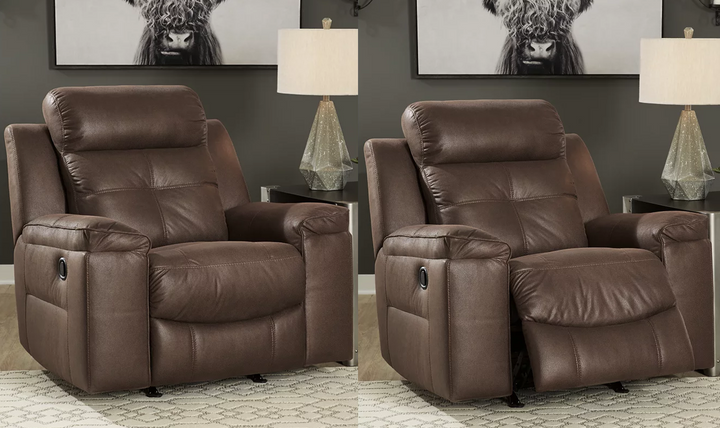 Ashley  Jesolo Leather Manual Pull-Tab Rocker Recliner Chair