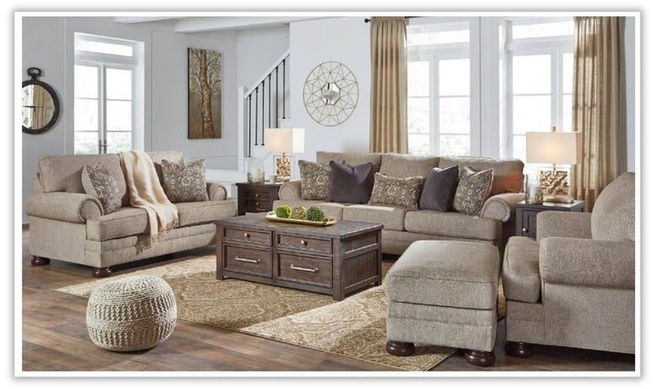 Ashley  Kananwood Oatmeal Fabric Living Room Set