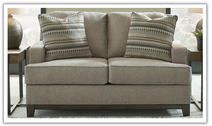 Ashley  Kaywood Stationary Fabric Loveseat in Granite Gray