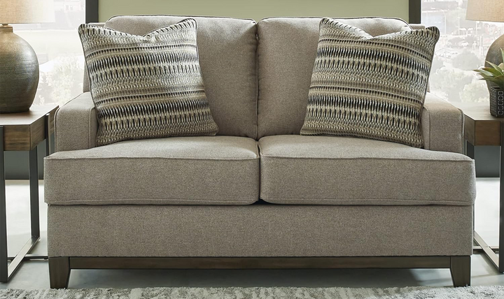 Ashley  Kaywood Stationary Fabric Loveseat in Granite Gray