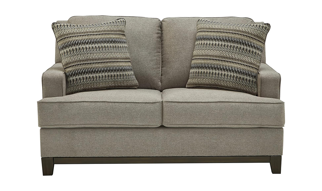 Ashley  Kaywood Stationary Fabric Loveseat in Granite Gray