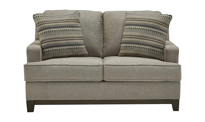 Ashley  Kaywood Stationary Fabric Loveseat in Granite Gray