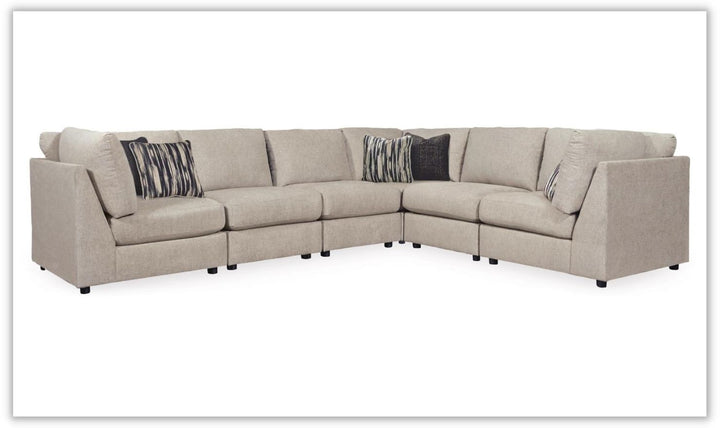 Ashley  Kellway Tuxedo Arms Modular Sectional Sofa in Beige