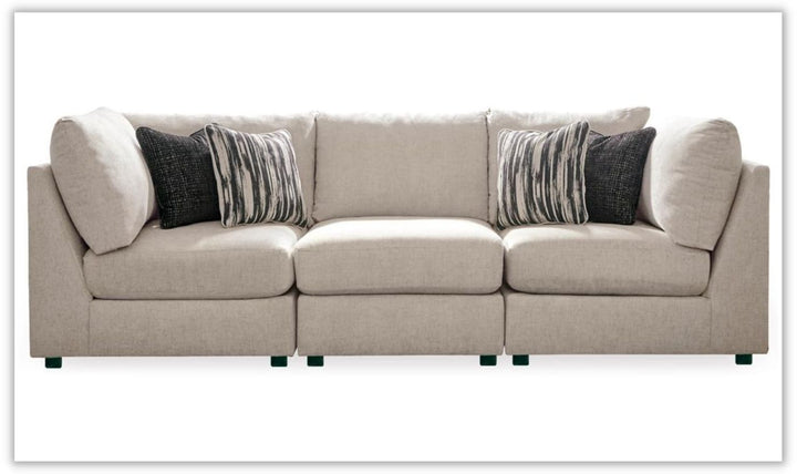 Ashley  Kellway Tuxedo Arms Modular Sectional Sofa in Beige