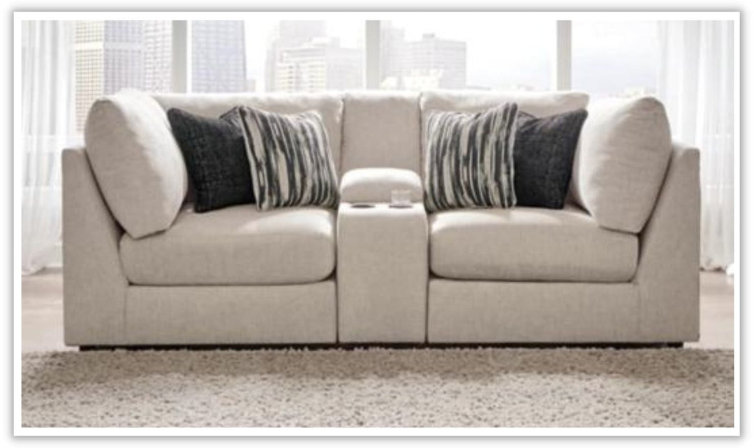 Ashley  Kellway Tuxedo Arms Modular Sectional Sofa in Beige