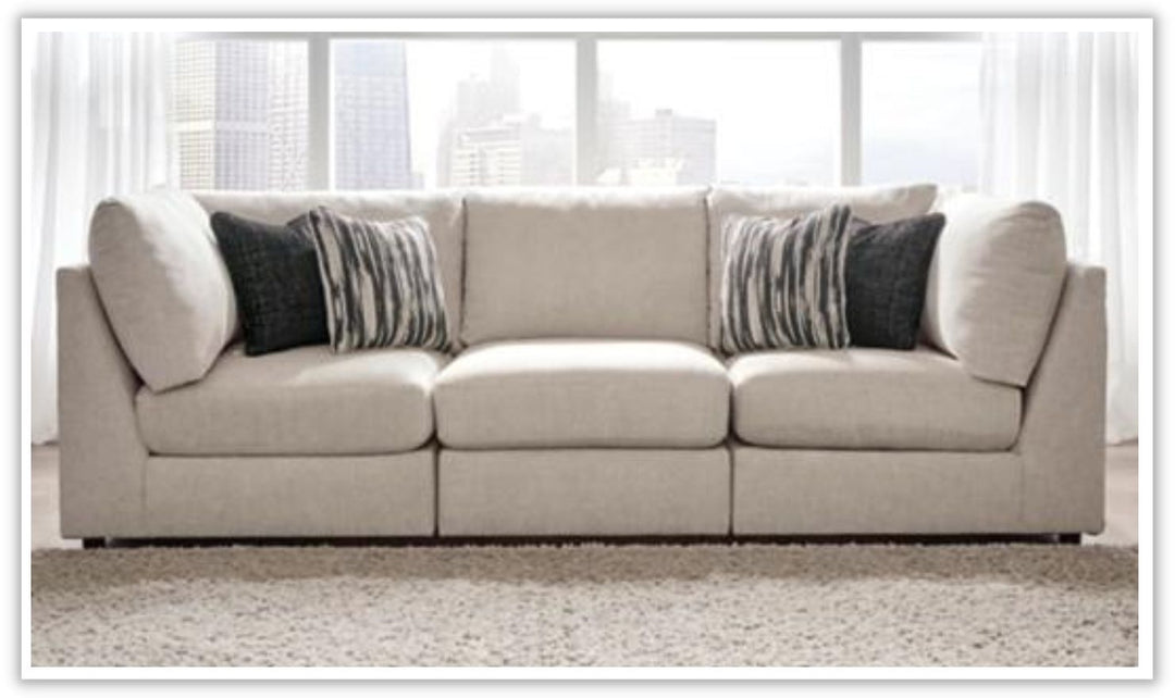 Ashley  Kellway Tuxedo Arms Modular Sectional Sofa in Beige