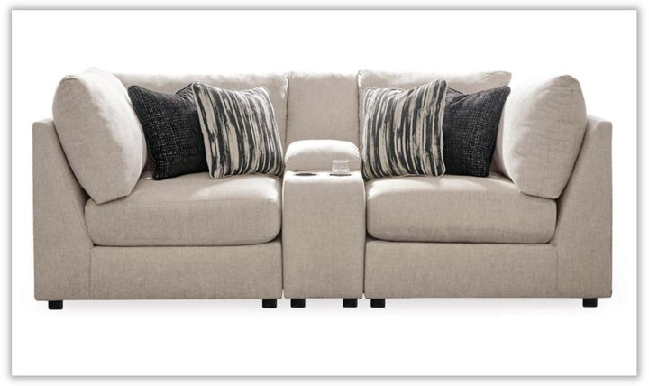 Ashley  Kellway Tuxedo Arms Modular Sectional Sofa in Beige