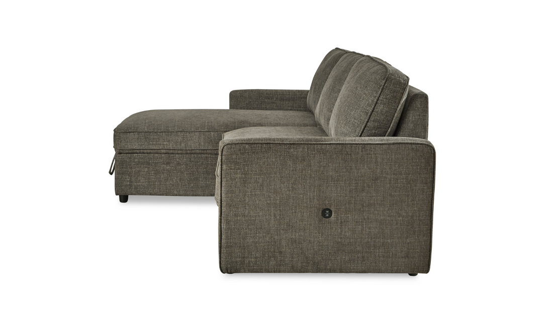 Kerle Fabric 2- Piece Sectional with Pop-Up Bed & Storage-Jennifer Furniture