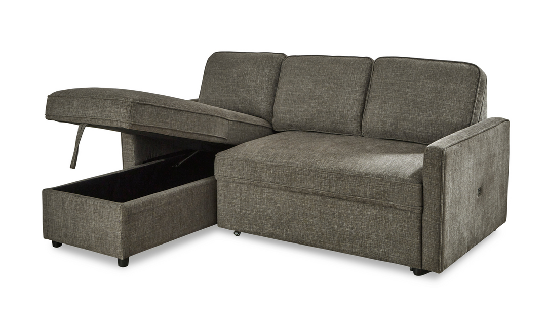 Kerle Fabric 2- Piece Sectional with Pop-Up Bed & Storage-Jennifer Furniture