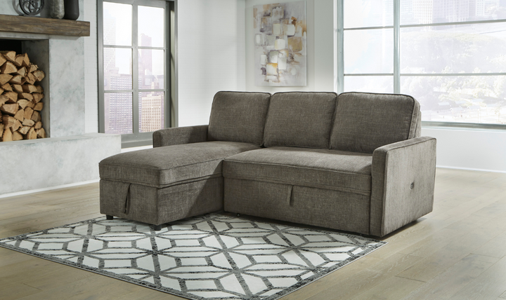 Kerle Fabric 2- Piece Sectional with Pop-Up Bed & Storage-Jennifer Furniture