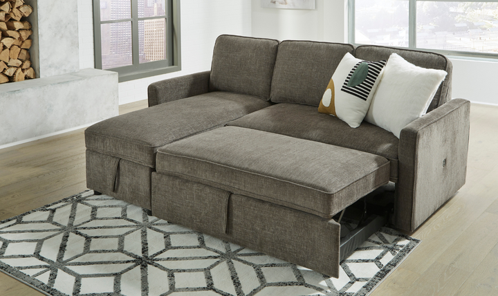 Kerle Fabric 2- Piece Sectional with Pop-Up Bed & Storage-Jennifer Furniture