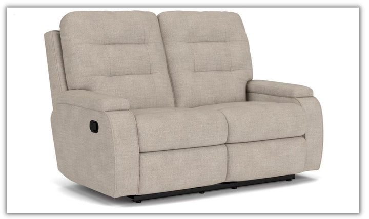 Flexsteel Kerrie Power Reclining Living Room Set With USB-A Charging Port in Beige