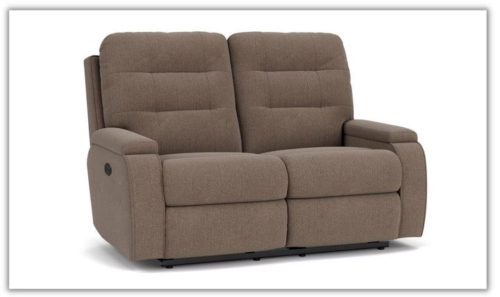 Flexsteel Kerrie Power Reclining Living Room Set With USB-A Charging Port in Beige