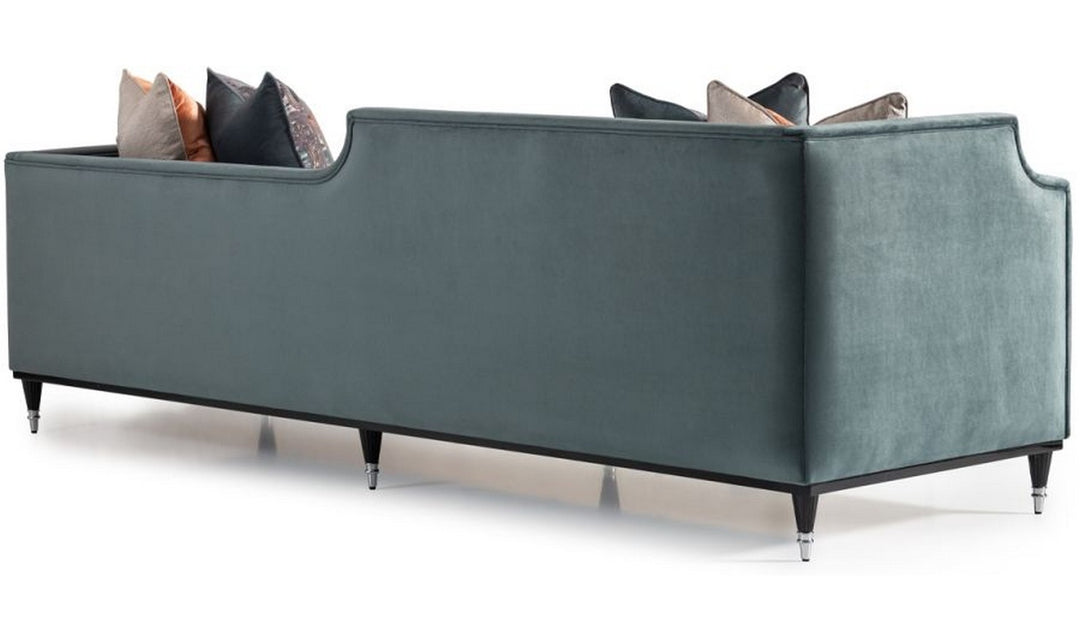 AICO La Francaise 3-Seater Mansion Sofa in Azur/Cafe Black