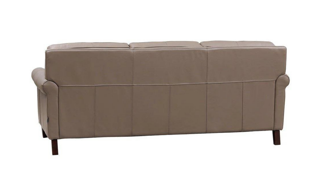 Laguna 3-Seater Leather Sofa With Rolled Arms