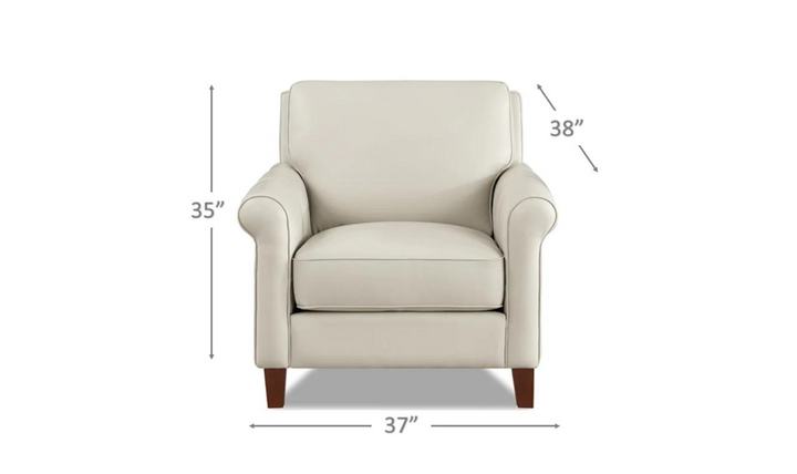 Laguna Leather Chair With Memory Foam Cushions