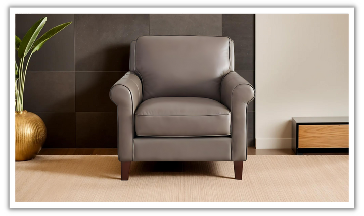 Laguna Leather Chair With Memory Foam Cushions