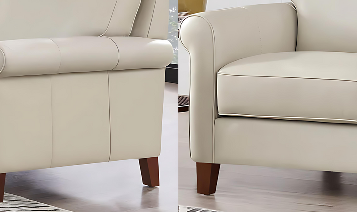 Laguna Leather Chair With Memory Foam Cushions