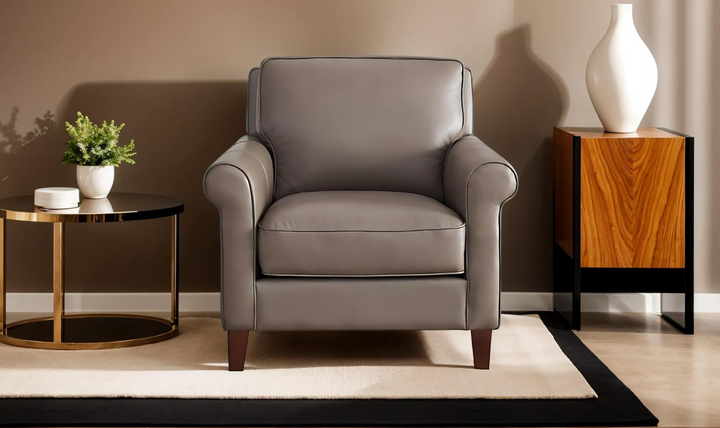 Laguna Leather Chair With Memory Foam Cushions