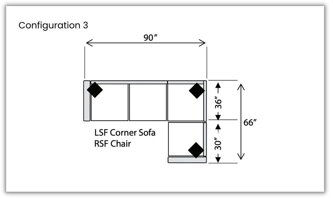 Four Seasons Landon L-Shaped Modular Sectional Sofa