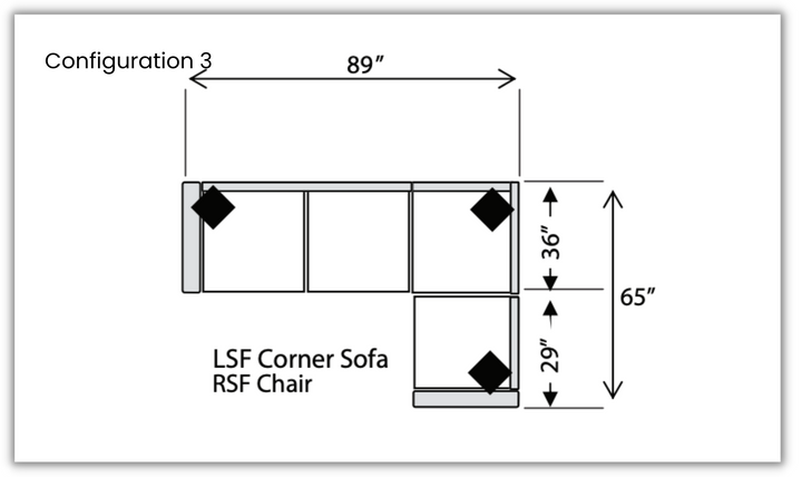 Four Seasons Reynolds L-Shaped Modular Sectional Sofa