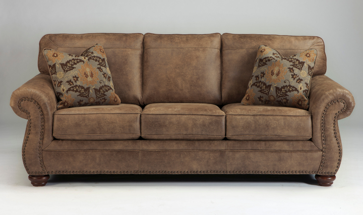 Ashley  Larkinhurst Leather Living Room Set In Earth