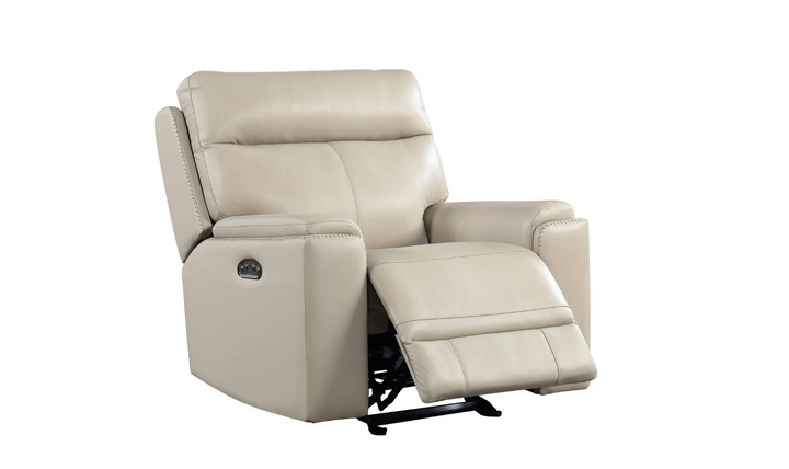 Leather Italia Bryant Taupe Leather Power Reclining Living Room Set- jennifer furniture