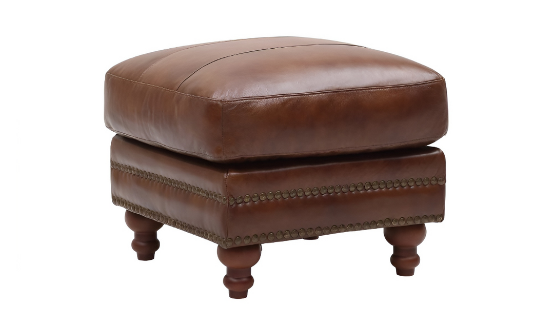  Leather Italia Butler Brown Leather Traditional Living Room Set-Jennifer Furniture