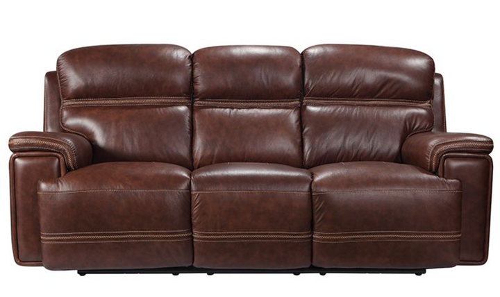 Leather Italia Fresno Brown Leather Power Recliner Living Room Set-Jennifer Furniture