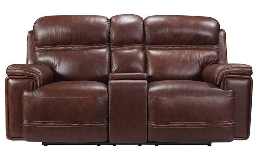 Leather Italia Fresno Brown Leather Power Recliner Living Room Set-Jennifer Furniture