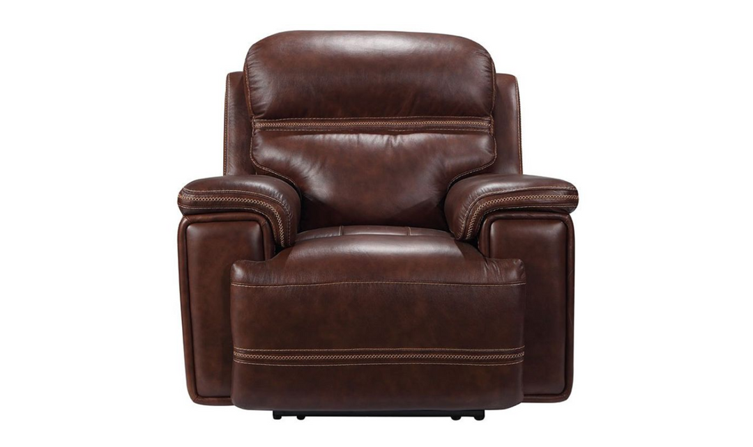 Leather Italia Fresno Brown Leather Power Recliner Living Room Set-Jennifer Furniture