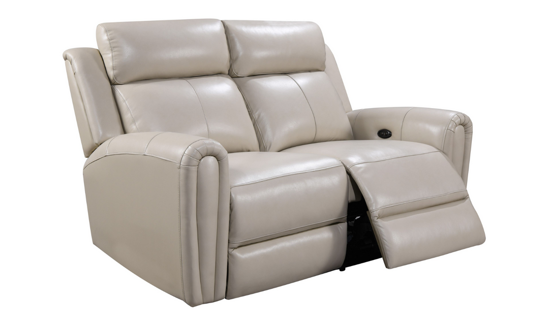 Leather Italia Jonathan Power Reclining Leather Loveseat with USB Port-Jennifer Furniture