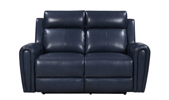 Leather Italia Jonathan Power Reclining Leather Loveseat with USB Port-Jennifer Furniture