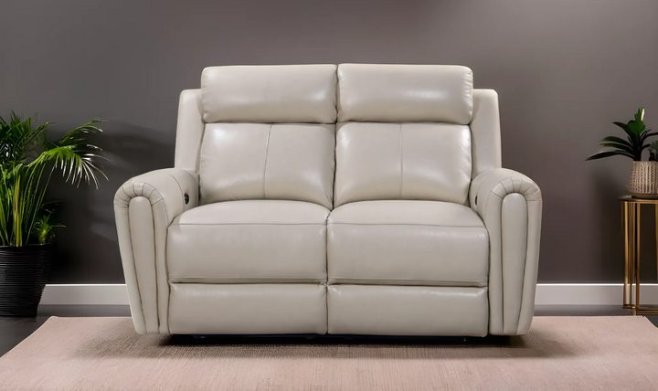 Leather Italia Jonathan Power Reclining Leather Loveseat with USB Port-Jennifer Furniture