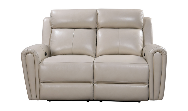 Leather Italia Jonathan Power Reclining Leather Loveseat with USB Port-Jennifer Furniture