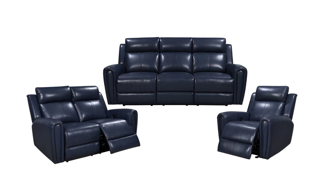 Leather Italia Jonathan Power Reclining Living Room Set-Jennifer Furniture