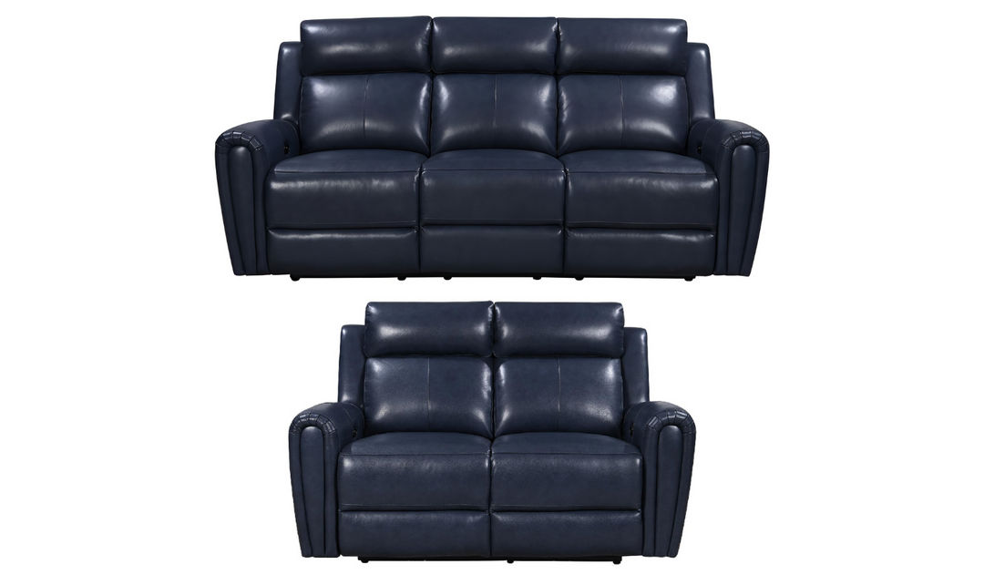 Leather Italia Jonathan Power Reclining Living Room Set-Jennifer Furniture