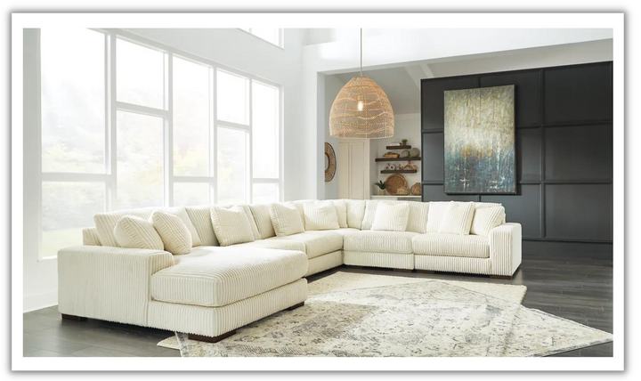 Ashley Lindyn 6-Pieces Fabric Sectional with Chaise