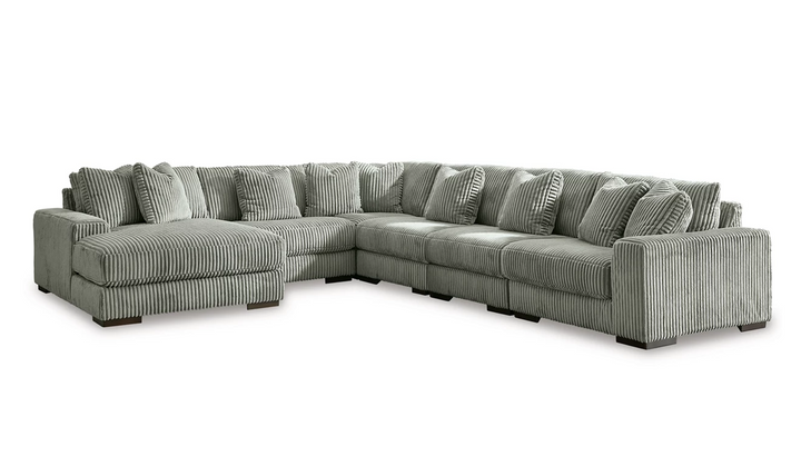 Ashley Lindyn 6-Pieces Fabric Sectional with Chaise