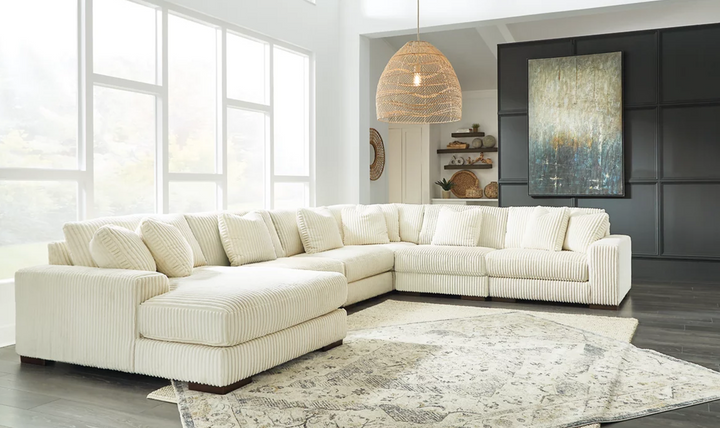 Ashley Lindyn 6-Pieces Fabric Sectional with Chaise