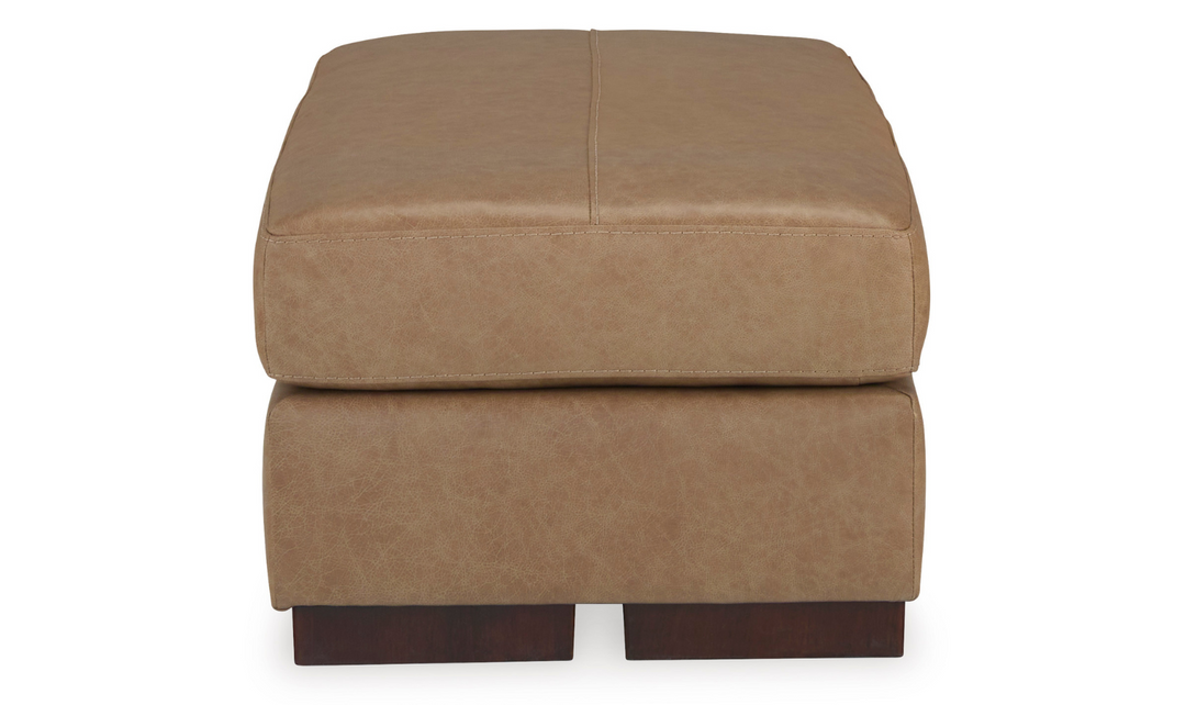 Lombardia Rectangle Firmly Cushioned Ottoman In Leather-Jennifer Furniture