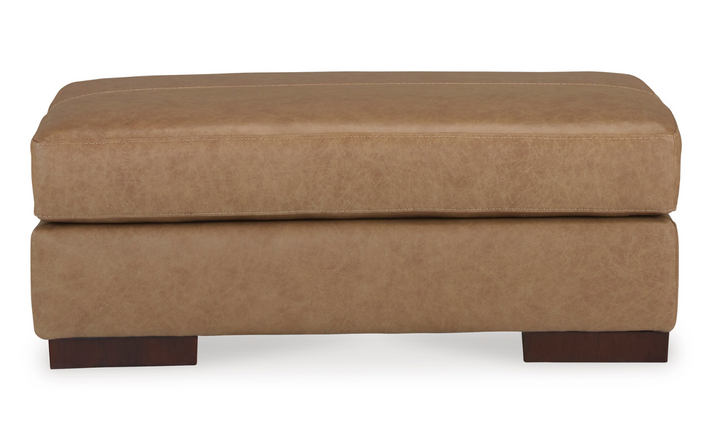 Lombardia Rectangle Firmly Cushioned Ottoman In Leather-Jennifer Furniture